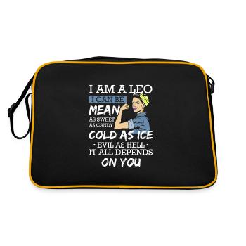 Sternzeichen Astrologie Konstellation - Retro Tasche - Schwarz/Gold - Hinten