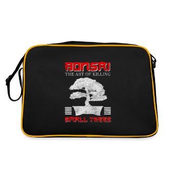 Japan Züchter Meditation - Retro Tasche - Schwarz/Gold - Hinten