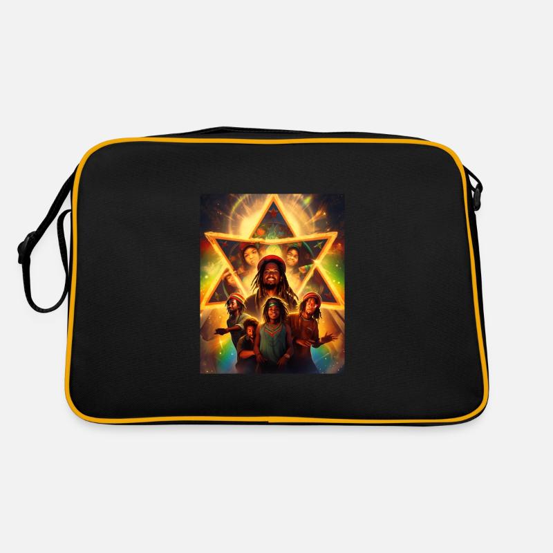Rasta-Sonnenaufgang Retro Tasche