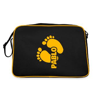 Empreinte bébé naissance Pablo - Sac Retro - noir/or - Dos