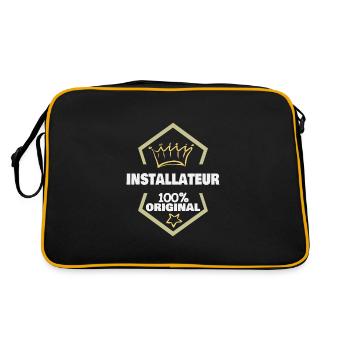 Plumber as work - Retro Bag - black/gold - Back