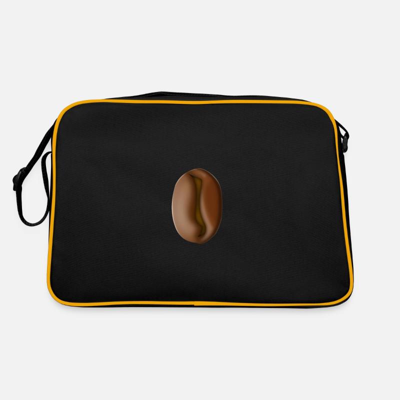 Kaffeebohne - Retro Tasche - Schwarz/Gold