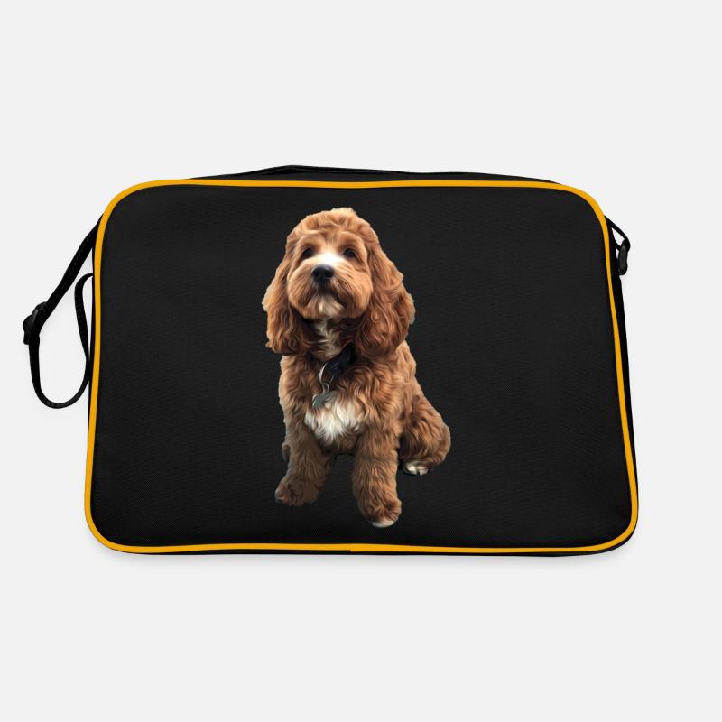Chiot chien Cavapoo mignon Sac Retro