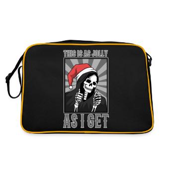 C’est aussi joyeux que je reçois - Sac Retro - noir/or - Dos