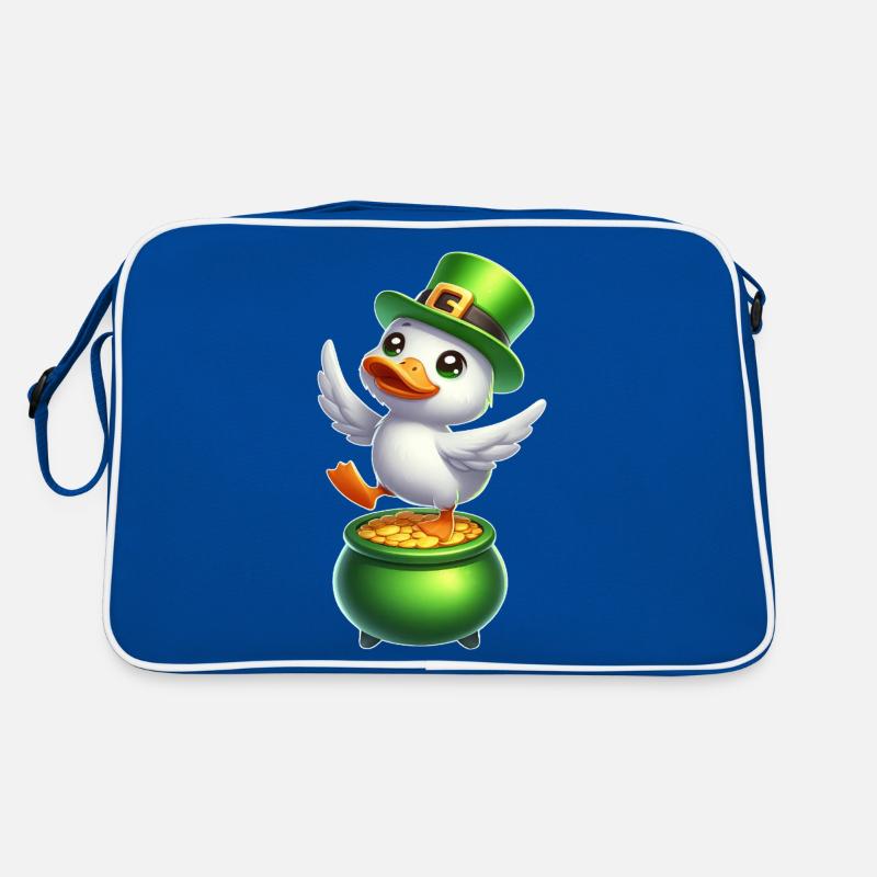 Doux Canard De La Saint-Patrick Chapeau Haut de Forme Trèfle Sac Retro