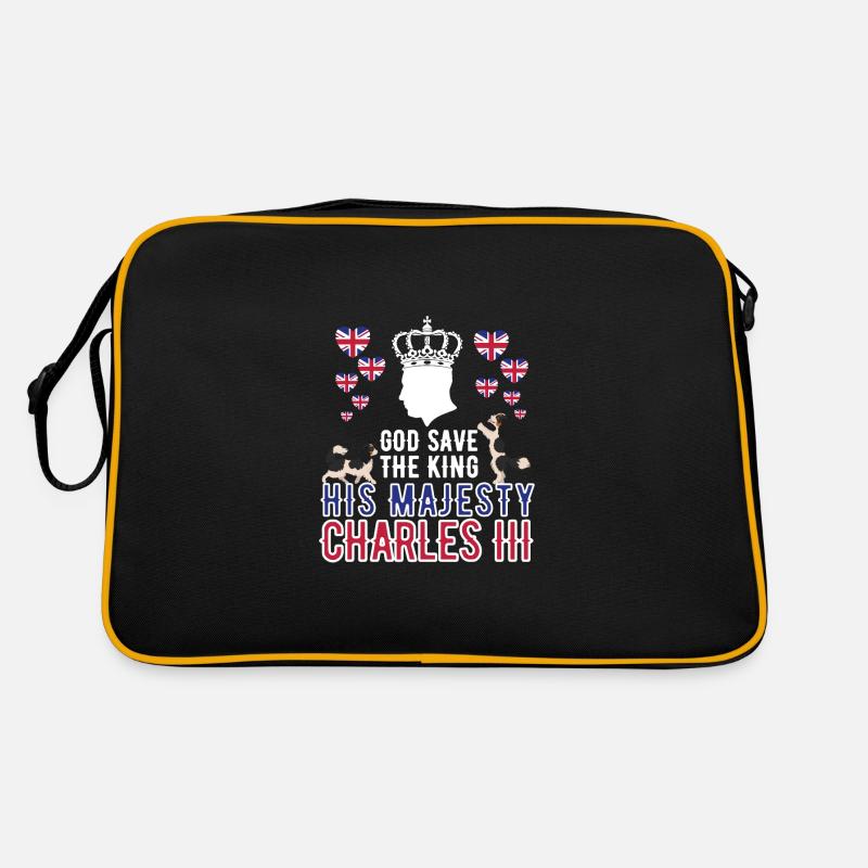 Couronnement du roi britannique Charles Angleterre Drapeau Sac Retro