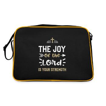 The joy of the Lord is your stre... - Retro Tasche - Schwarz/Gold - Hinten