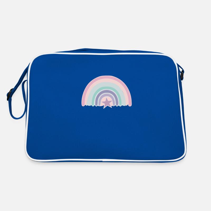 Regenbogen und Stern Retro Tasche