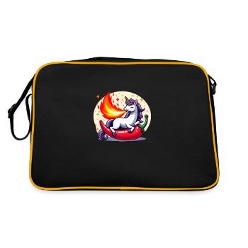 Unicorn Sharpness - Retro Bag - black/gold - Back