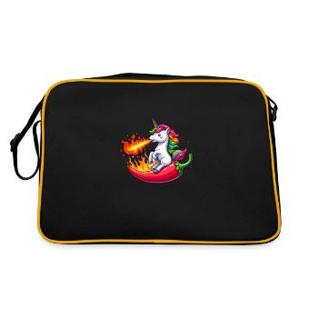 Unicorn Sharpness - Retro Bag - black/gold - Back