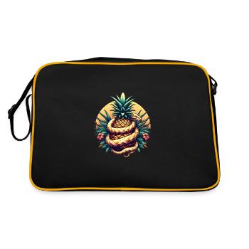 Python autour de l’ananas - Sac Retro - noir/or - Dos