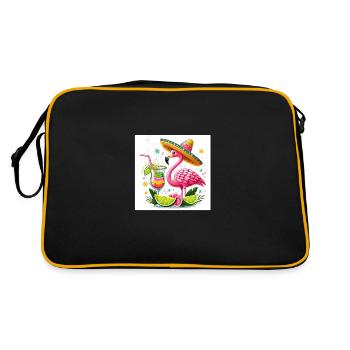 Cinco de Mayo Flamingo - Sac Retro - noir/or - Dos