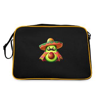 Cinco de Mayo Moustache à l’avocat - Sac Retro - noir/or - Dos