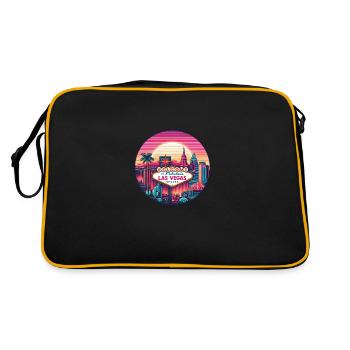 Las Vegas - Retro Tasche - Schwarz/Gold - Hinten