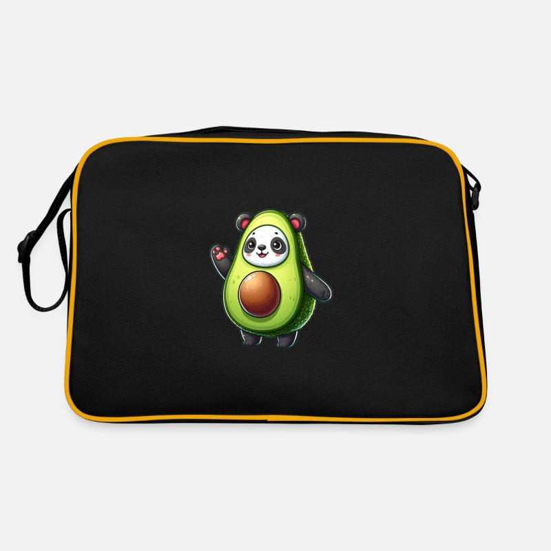 Panda in avocado costume Retro Bag