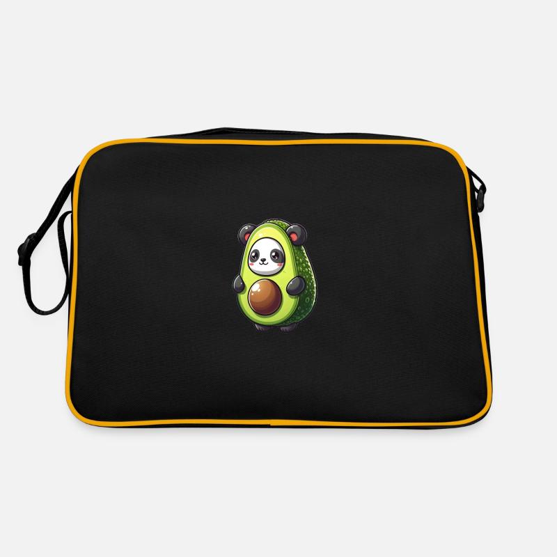 Panda in avocado costume Retro Bag