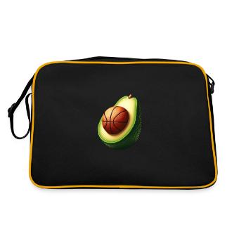 Avocado with basketball core - Retro Bag - black/gold - Back