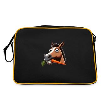 Enjoying horse moment - Retro Bag - black/gold - Back