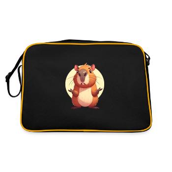 Capybara confus - Sac Retro - noir/or - Dos