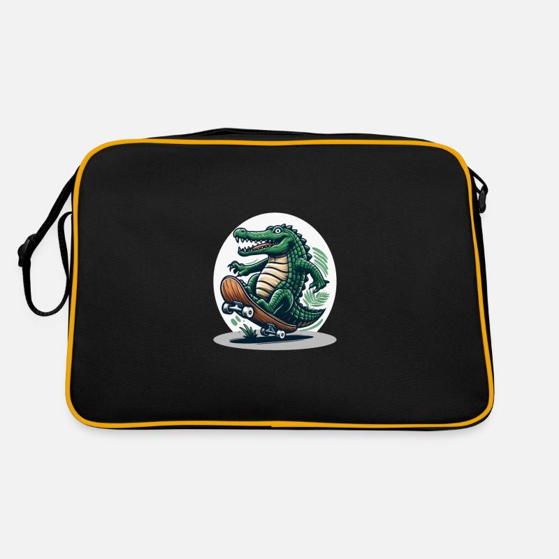 Crocodile de skateboard Sac Retro