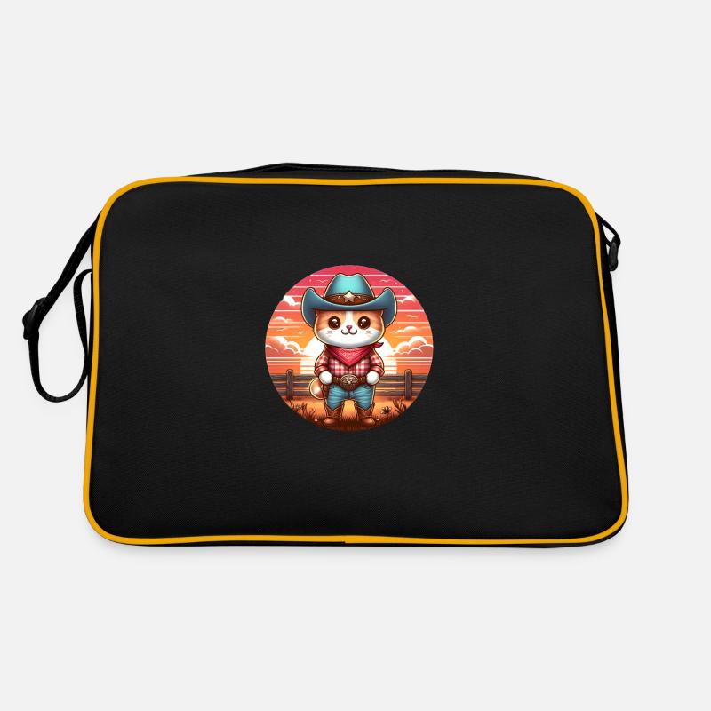 Cowboy Cat Retro Bag