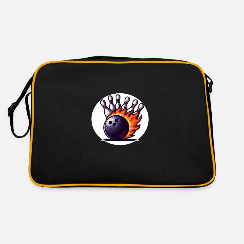 Boule de bowling en feu Sac Retro