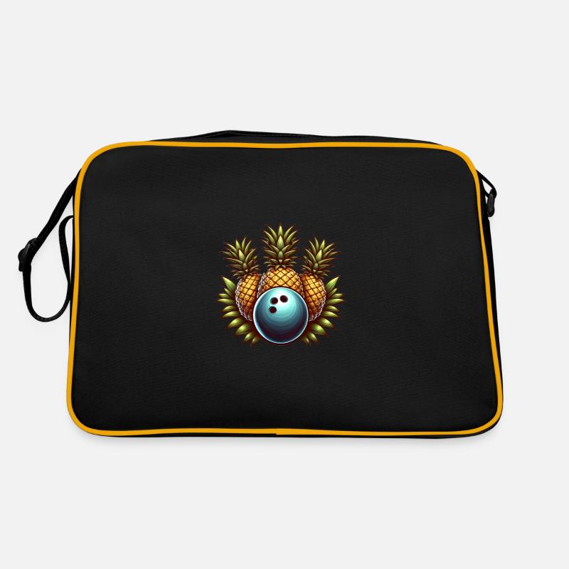 Tropical bowling ball and pineapple Retro Bag