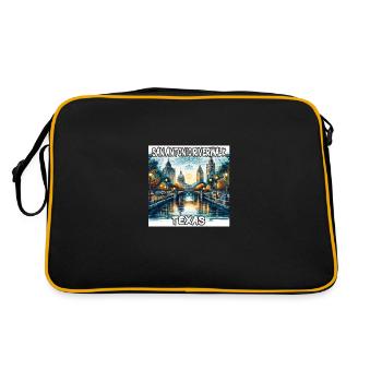 San Antonio Riverwalk, Texas - Retro Bag - black/gold - Back