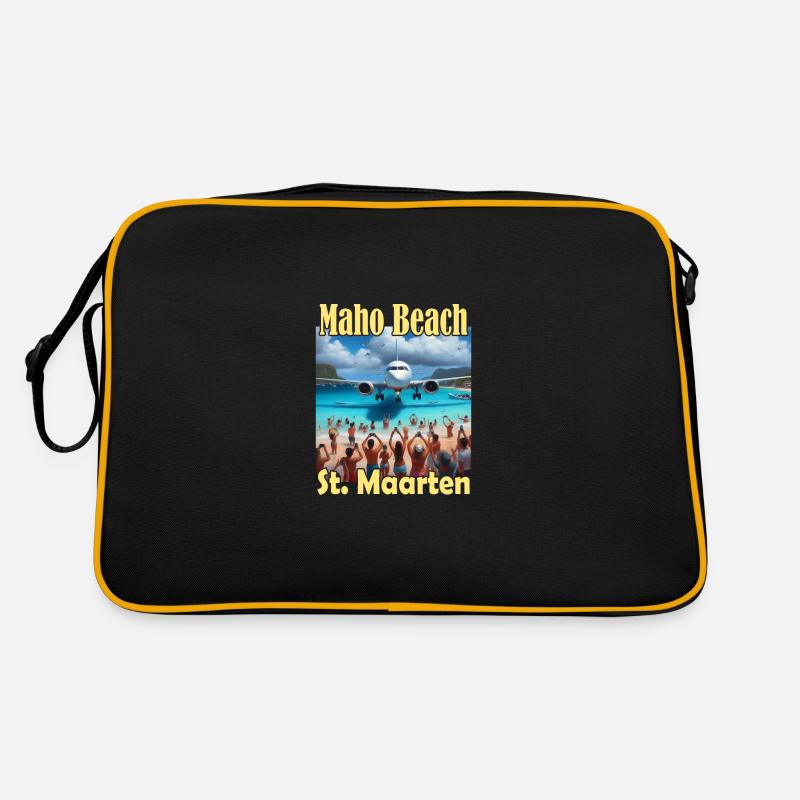 Maho Beach Saint-Martin - Sac Retro - noir/or