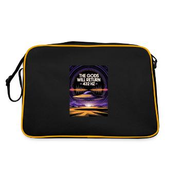 The Gods will Return 432Hz - Retro Tasche - Schwarz/Gold - Hinten