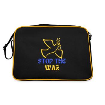 Arrêtez la guerre et la paix Ukraine - Sac Retro - noir/or - Dos