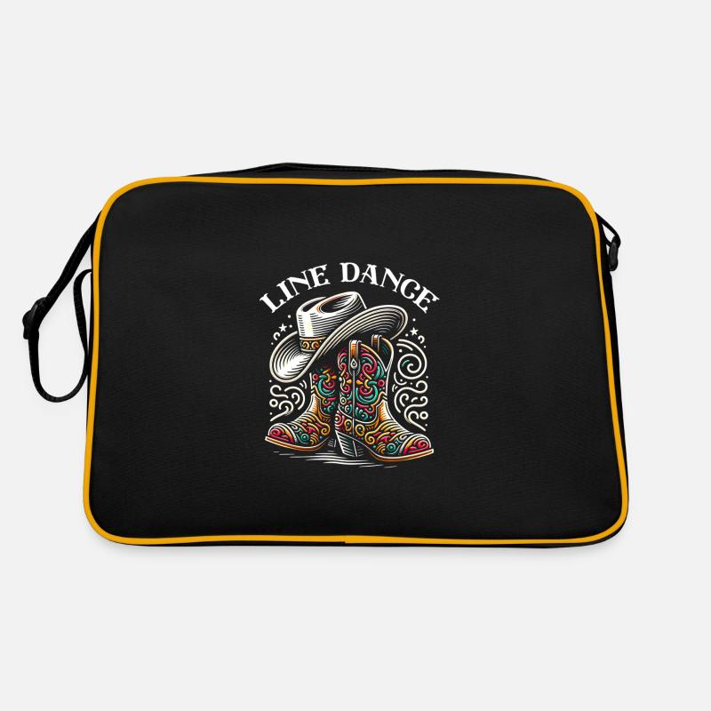Line Dance Time Line Dancing Dancing - Retro Bag - black/gold