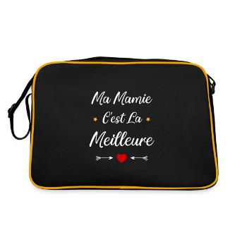 Ma mamie c'est la meilleure - Sac Retro - noir/or - Dos