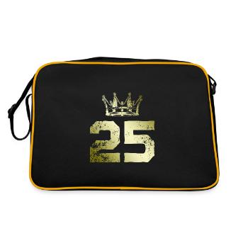 25 Couronne numérique - Sac Retro - noir/or - Dos