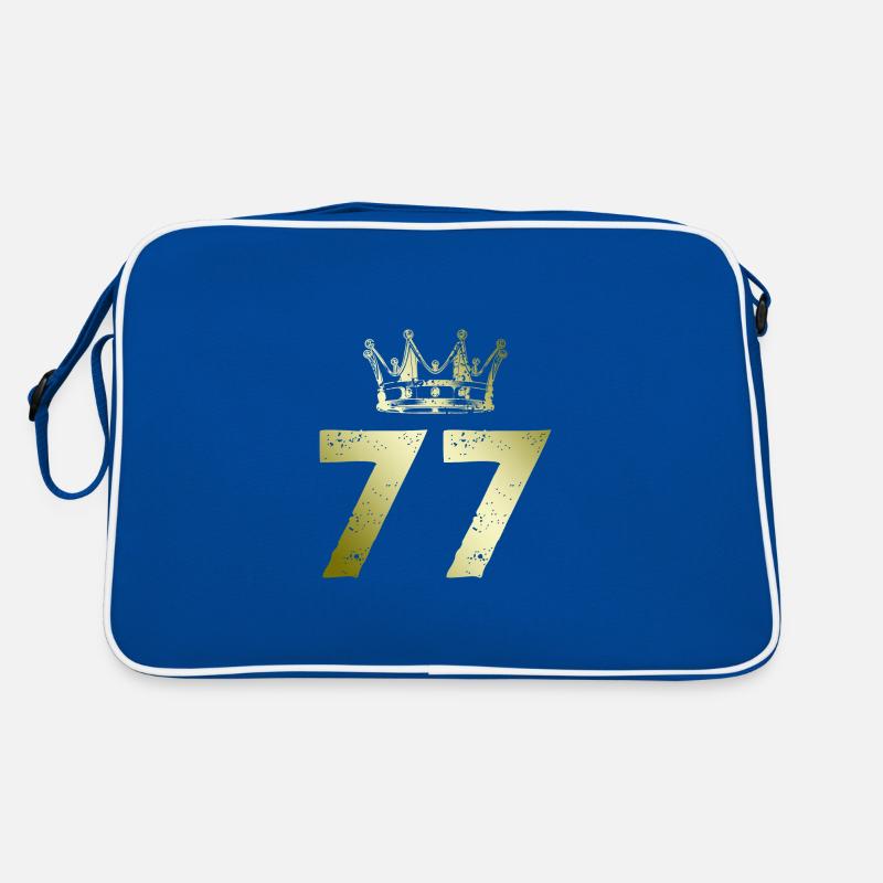 77 Zahl Krone Retro Tasche