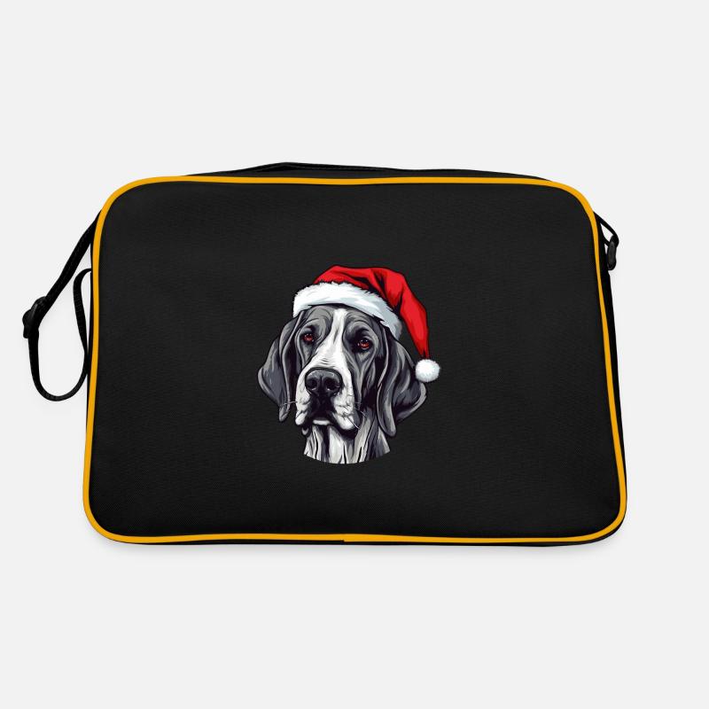 Great Dane Dog Christmas Head Retro Bag