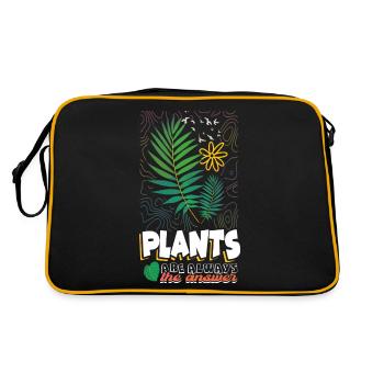 Delightfully Planting Lovable Routines Artwork - Retro Bag - black/gold - Back