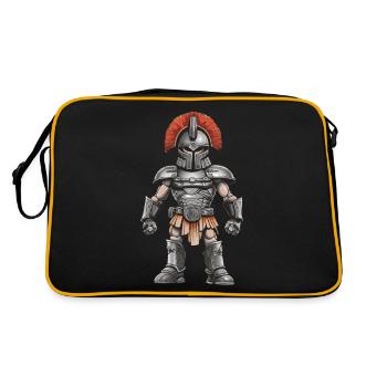 Spartaner Gladiator - Retro Tasche - Schwarz/Gold - Hinten