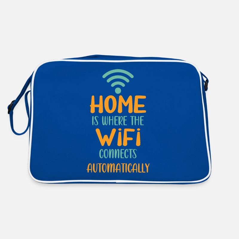 Home is Where the Wifi Connects Automatically Retro Bag