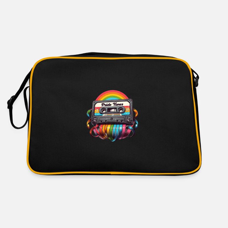 Pride Tunes Rainbow Cassette Design Retro Tasche