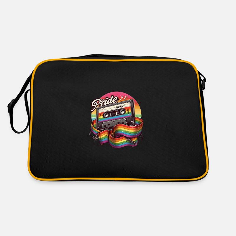 Pride Tunes Retro Cassette Rainbow Design Retro Tasche
