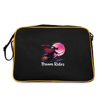 Thick Thighs Broom Rides Halloween Adventure - Sac Retro - noir/or - Dos