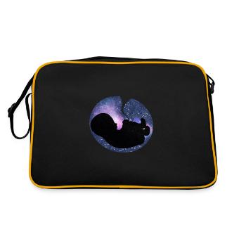 Bébé à ultrasons cadeaux de grossesse - Sac Retro - noir/or - Dos