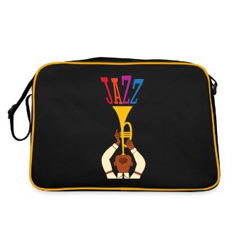 Jazz - Retro Tasche - Schwarz/Gold - Hinten