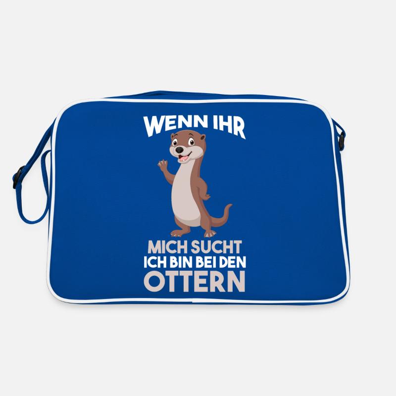 Ich bin bei den Ottern Retro Tasche