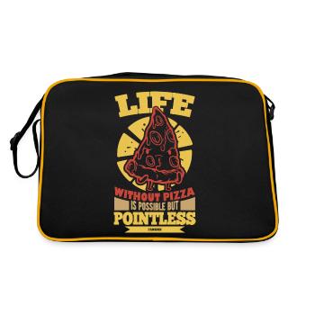 Life Without Pizza Is Possible But Pointless - Retro Bag - black/gold - Back
