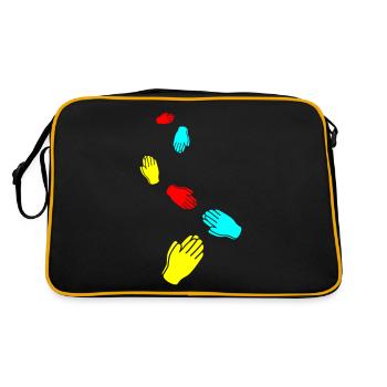 Hands symbol - Retro Bag - black/gold - Back