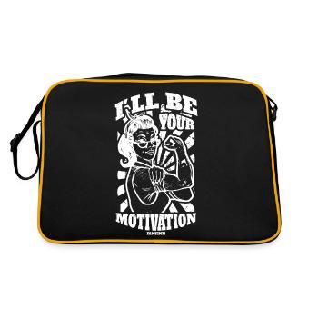 Motivation - Retro Tasche - Schwarz/Gold - Hinten