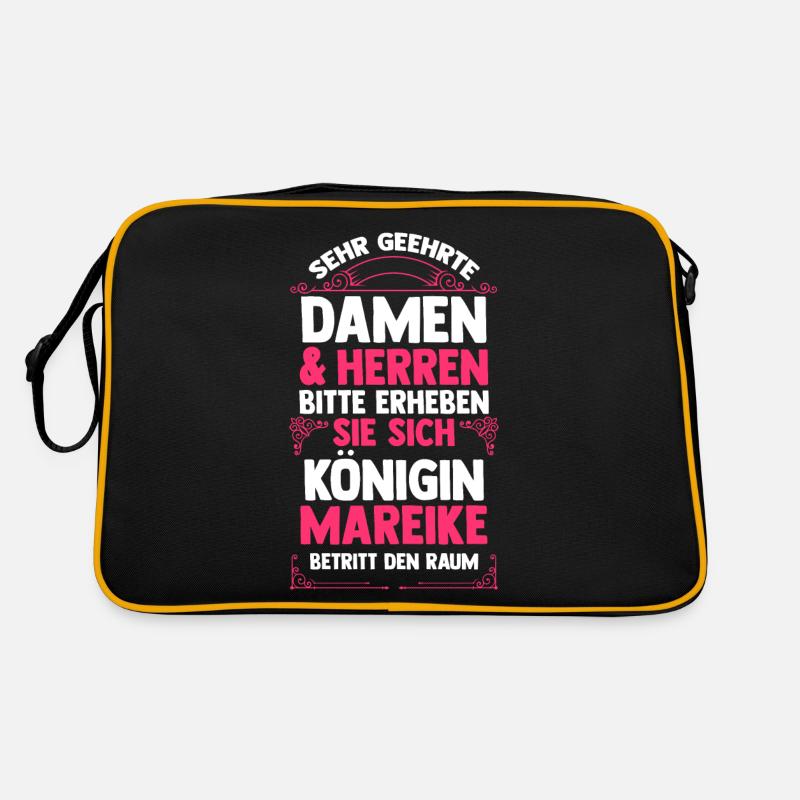 Mareike - Retro Tasche - Schwarz/Gold