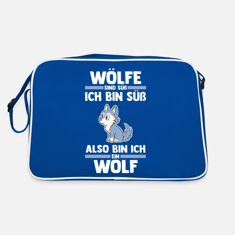 Tier Waldtier Wolf Retro Tasche